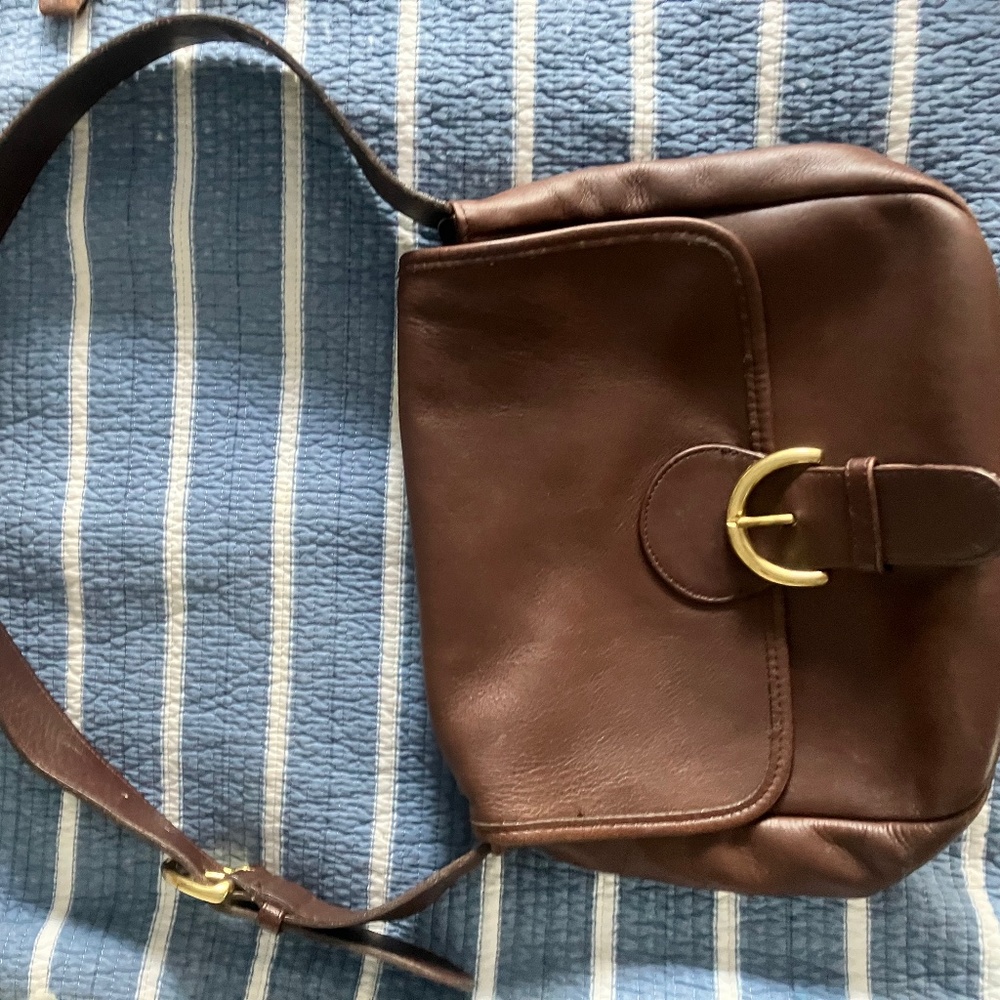 Brown Leather Coach Bag